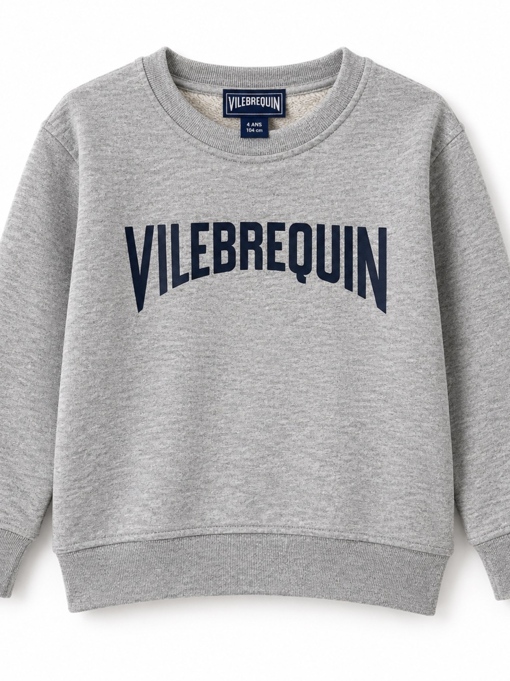 Vilebrequin Boys Galvin Logo Crewneck Sweatshirt Gray Size 4 Years / 104 cm NWT